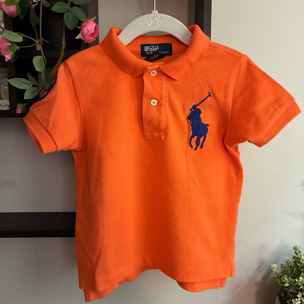 Ralph Lauren Kids Bright Orange Polo Shirt
